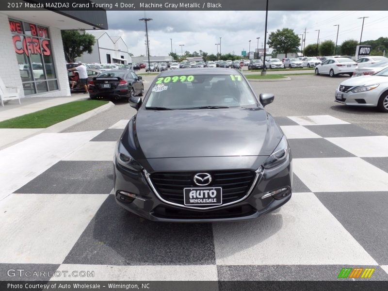 Machine Gray Metallic / Black 2017 Mazda MAZDA3 Grand Touring 4 Door