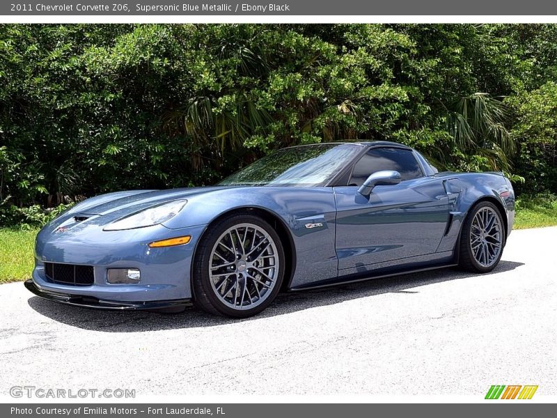 Supersonic Blue Metallic / Ebony Black 2011 Chevrolet Corvette Z06
