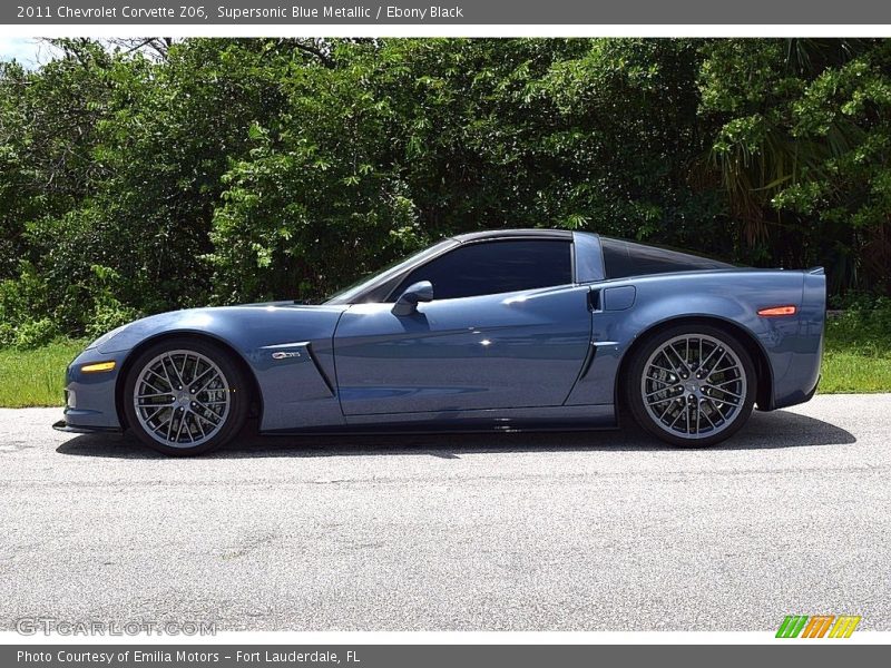 Supersonic Blue Metallic / Ebony Black 2011 Chevrolet Corvette Z06