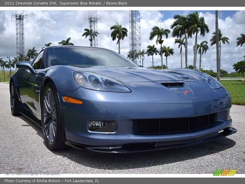 Supersonic Blue Metallic / Ebony Black 2011 Chevrolet Corvette Z06