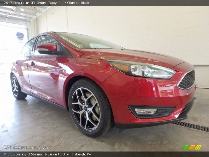 Ruby Red / Charcoal Black 2017 Ford Focus SEL Sedan