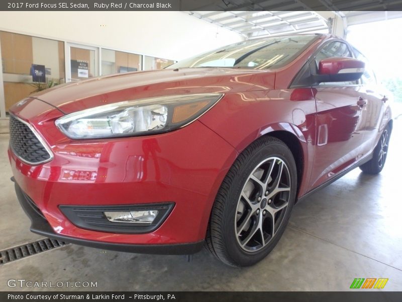 Ruby Red / Charcoal Black 2017 Ford Focus SEL Sedan