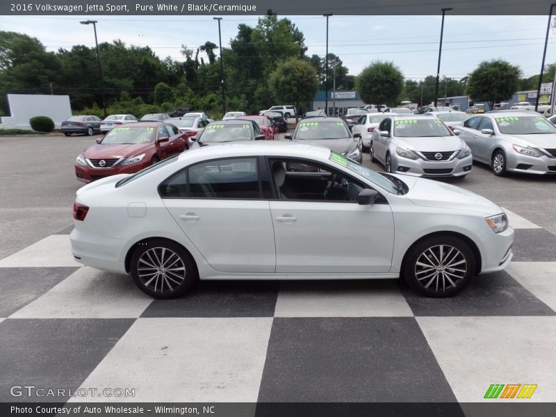 Pure White / Black/Ceramique 2016 Volkswagen Jetta Sport