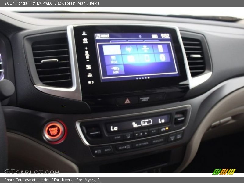 Black Forest Pearl / Beige 2017 Honda Pilot EX AWD