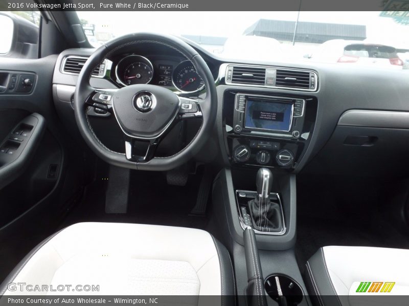 Pure White / Black/Ceramique 2016 Volkswagen Jetta Sport