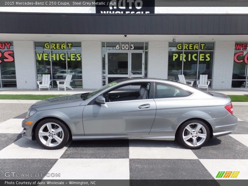 Steel Grey Metallic / Ash 2015 Mercedes-Benz C 250 Coupe