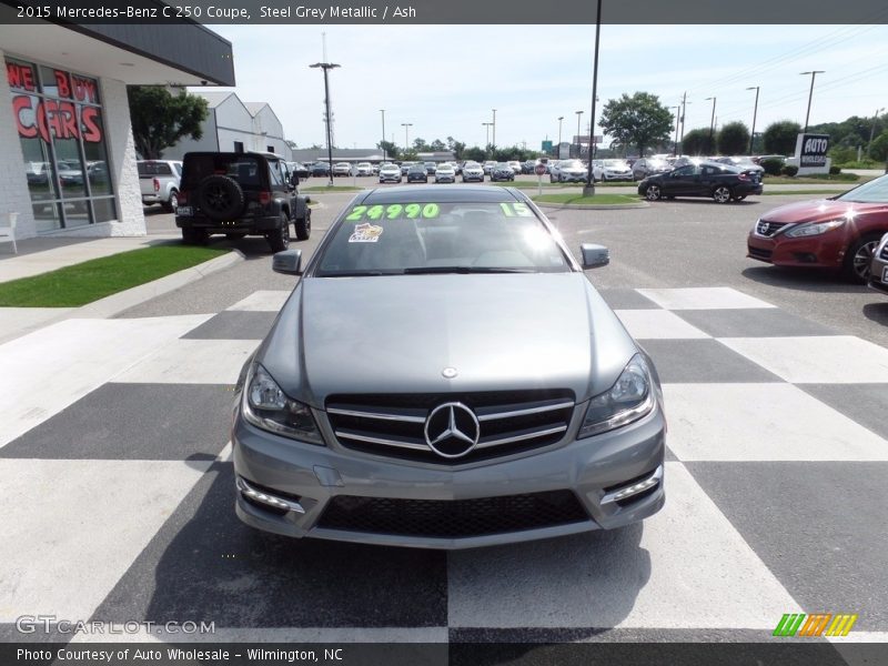 Steel Grey Metallic / Ash 2015 Mercedes-Benz C 250 Coupe