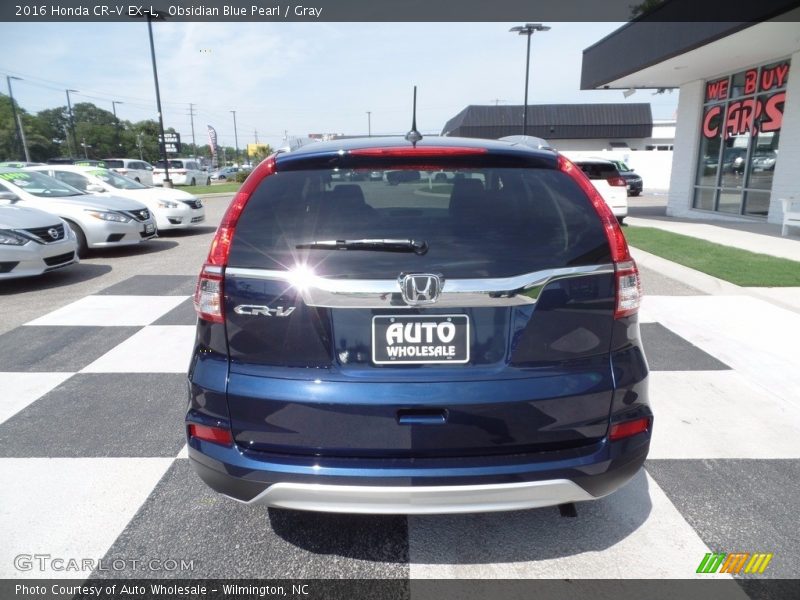 Obsidian Blue Pearl / Gray 2016 Honda CR-V EX-L