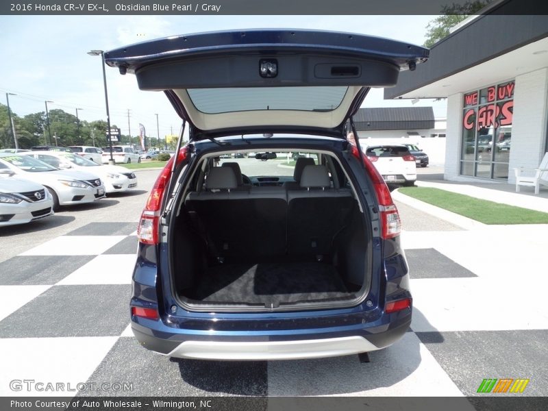 Obsidian Blue Pearl / Gray 2016 Honda CR-V EX-L