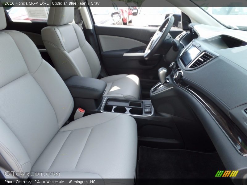 Obsidian Blue Pearl / Gray 2016 Honda CR-V EX-L