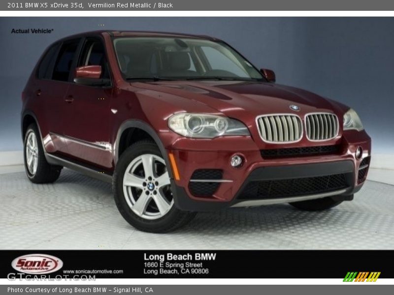 Vermilion Red Metallic / Black 2011 BMW X5 xDrive 35d