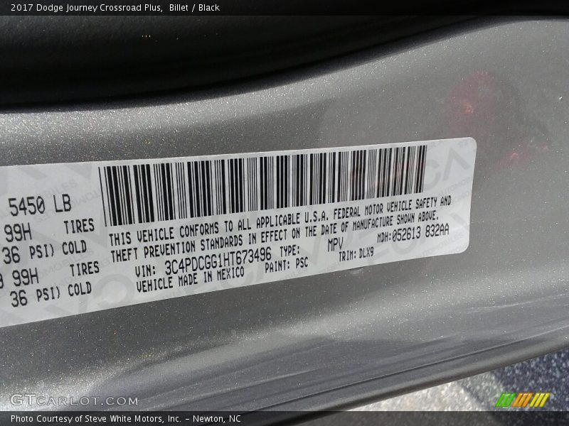 Billet / Black 2017 Dodge Journey Crossroad Plus