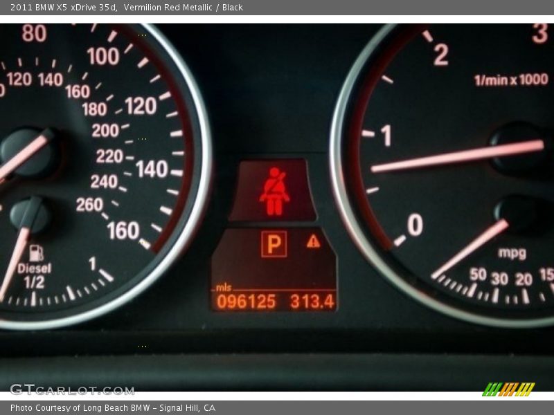 Vermilion Red Metallic / Black 2011 BMW X5 xDrive 35d