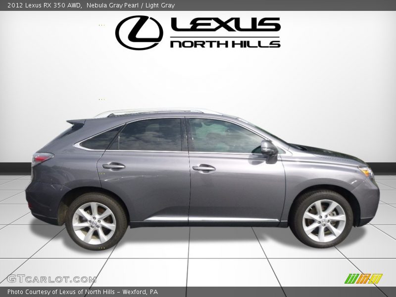 Nebula Gray Pearl / Light Gray 2012 Lexus RX 350 AWD