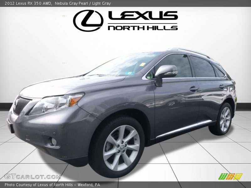 Nebula Gray Pearl / Light Gray 2012 Lexus RX 350 AWD