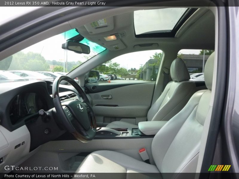 Nebula Gray Pearl / Light Gray 2012 Lexus RX 350 AWD
