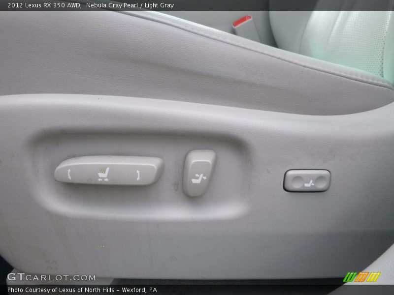 Nebula Gray Pearl / Light Gray 2012 Lexus RX 350 AWD