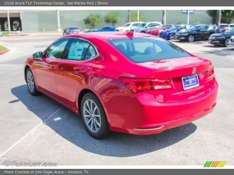 San Marino Red / Ebony 2018 Acura TLX Technology Sedan