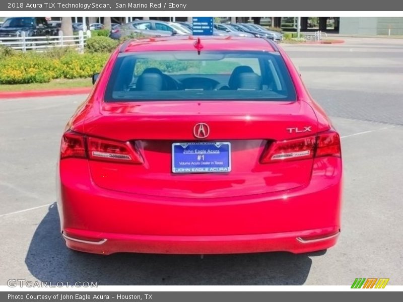 San Marino Red / Ebony 2018 Acura TLX Technology Sedan