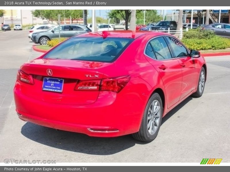 San Marino Red / Ebony 2018 Acura TLX Technology Sedan