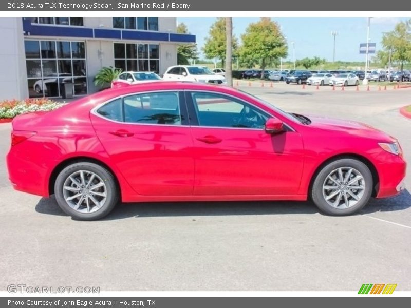 San Marino Red / Ebony 2018 Acura TLX Technology Sedan