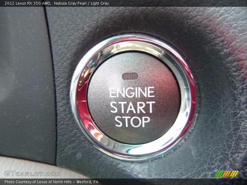 Nebula Gray Pearl / Light Gray 2012 Lexus RX 350 AWD