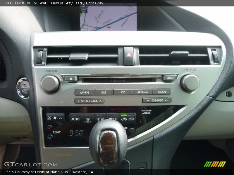 Nebula Gray Pearl / Light Gray 2012 Lexus RX 350 AWD