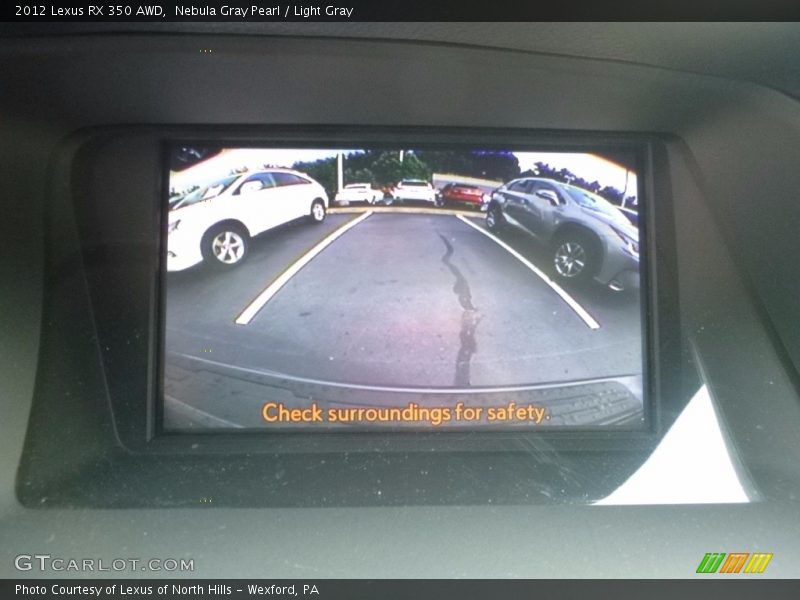 Nebula Gray Pearl / Light Gray 2012 Lexus RX 350 AWD