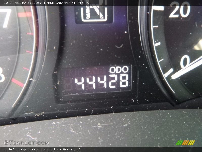 Nebula Gray Pearl / Light Gray 2012 Lexus RX 350 AWD
