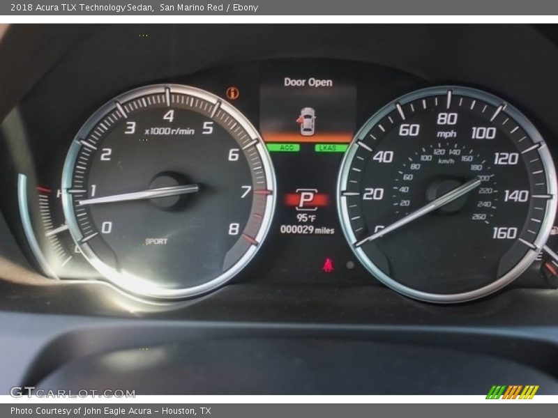 San Marino Red / Ebony 2018 Acura TLX Technology Sedan
