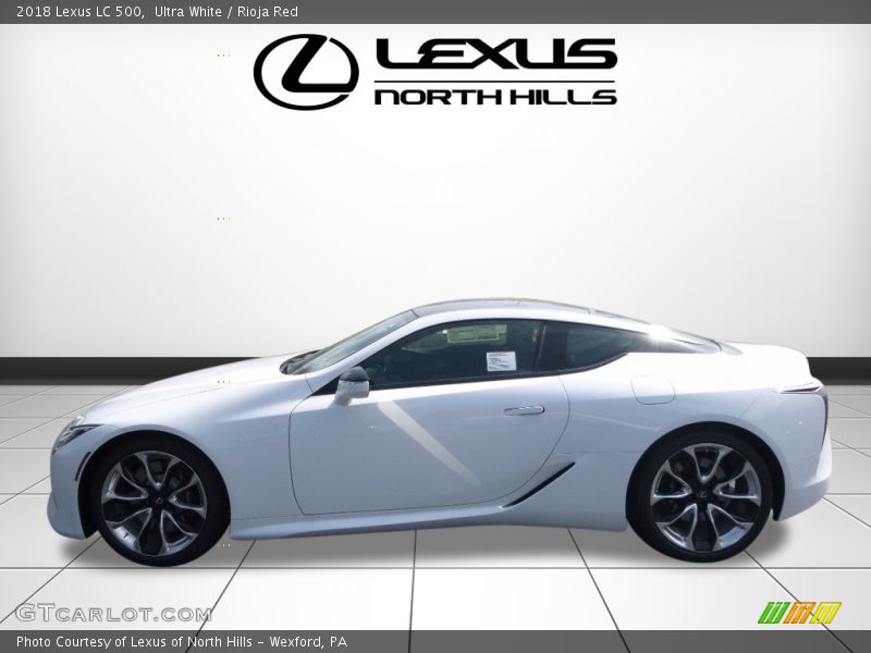 Ultra White / Rioja Red 2018 Lexus LC 500