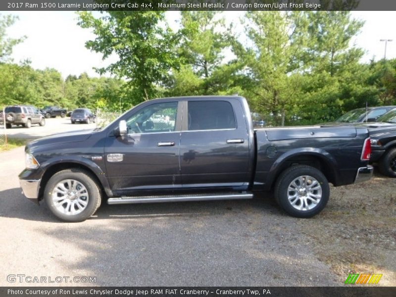 Maximum Steel Metallic / Canyon Brown/Light Frost Beige 2017 Ram 1500 Laramie Longhorn Crew Cab 4x4