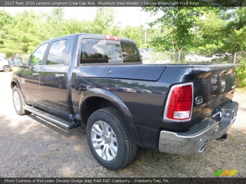Maximum Steel Metallic / Canyon Brown/Light Frost Beige 2017 Ram 1500 Laramie Longhorn Crew Cab 4x4