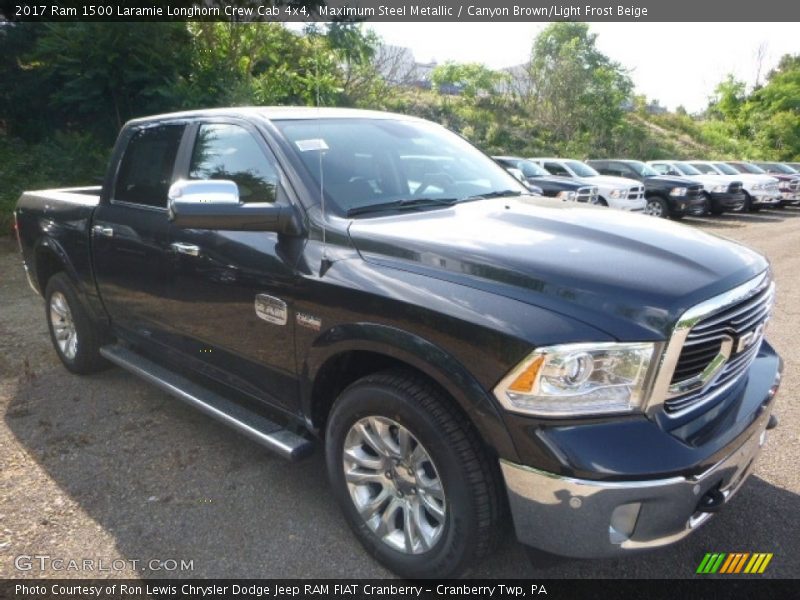 Maximum Steel Metallic / Canyon Brown/Light Frost Beige 2017 Ram 1500 Laramie Longhorn Crew Cab 4x4