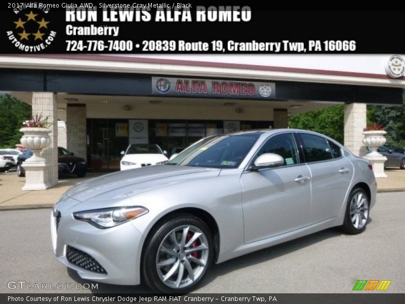 Silverstone Gray Metallic / Black 2017 Alfa Romeo Giulia AWD