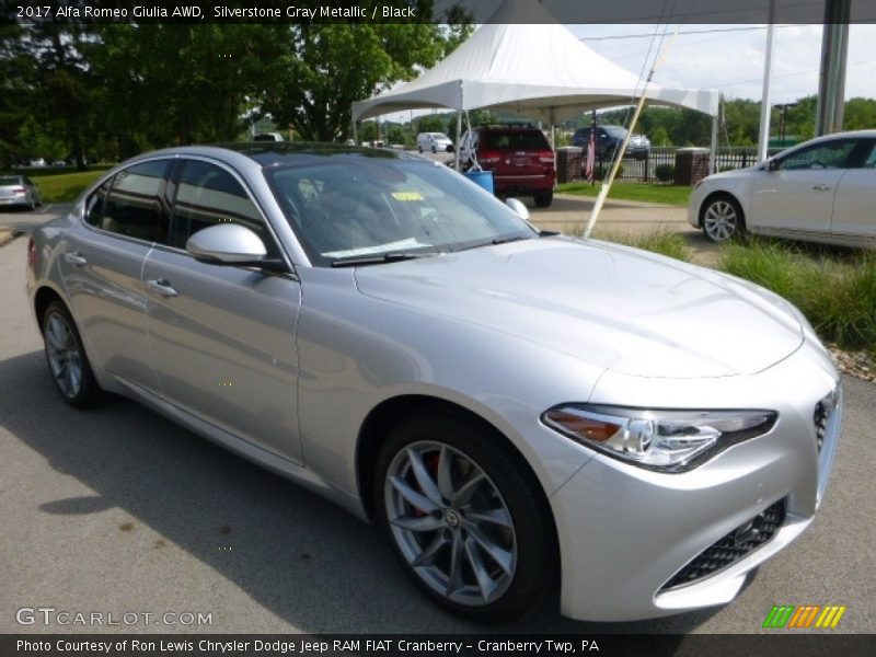 Silverstone Gray Metallic / Black 2017 Alfa Romeo Giulia AWD