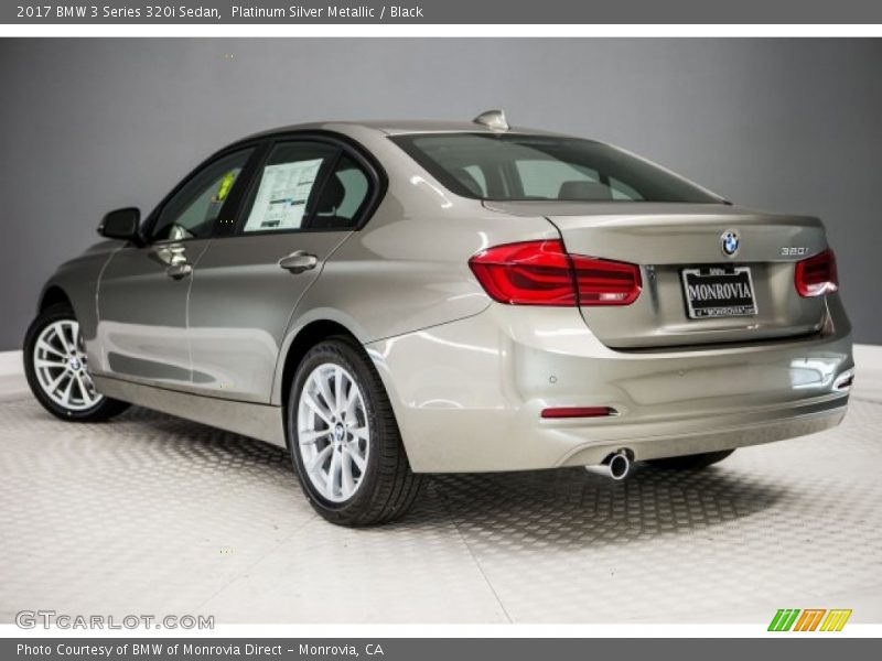 Platinum Silver Metallic / Black 2017 BMW 3 Series 320i Sedan