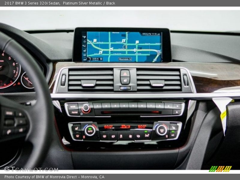 Platinum Silver Metallic / Black 2017 BMW 3 Series 320i Sedan