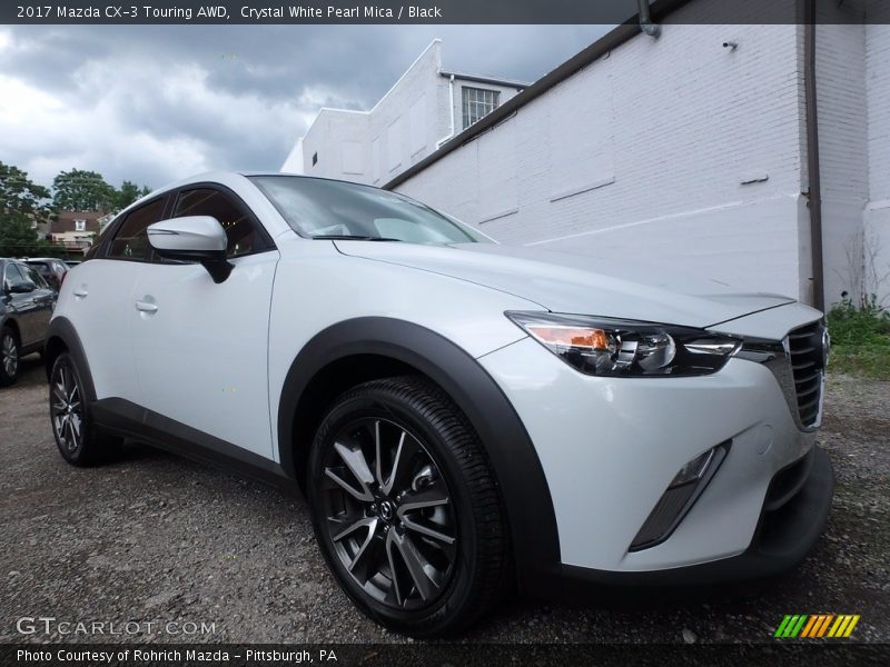 Crystal White Pearl Mica / Black 2017 Mazda CX-3 Touring AWD