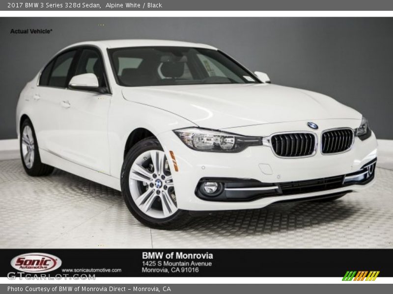 Alpine White / Black 2017 BMW 3 Series 328d Sedan