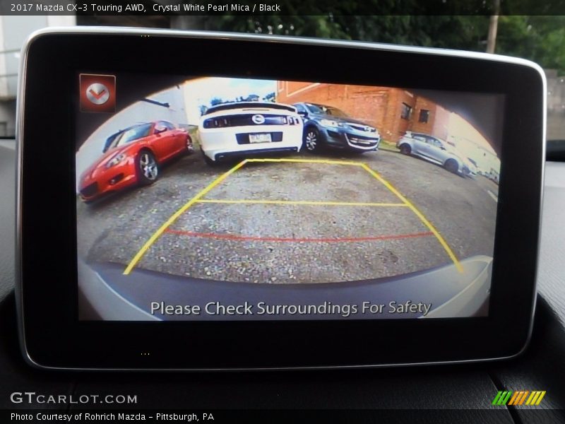 Crystal White Pearl Mica / Black 2017 Mazda CX-3 Touring AWD