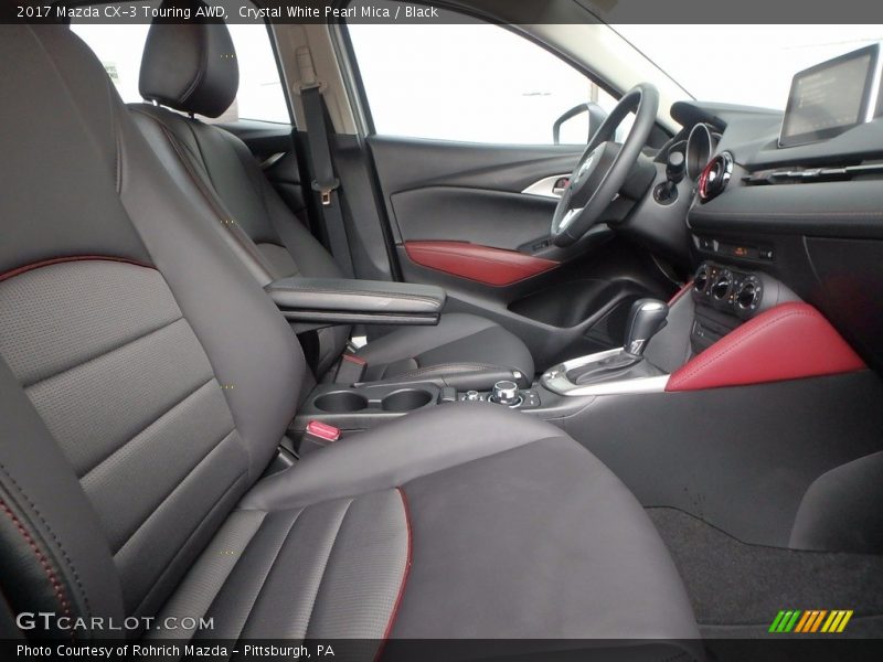 Crystal White Pearl Mica / Black 2017 Mazda CX-3 Touring AWD
