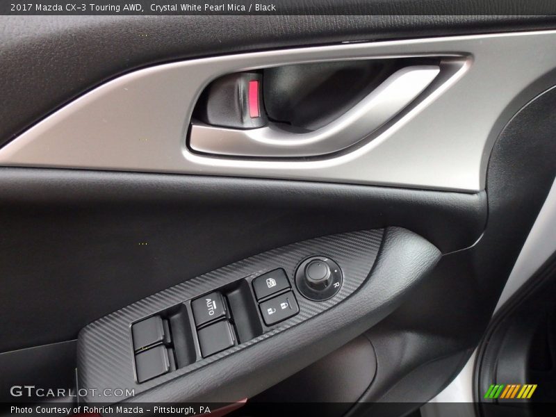 Crystal White Pearl Mica / Black 2017 Mazda CX-3 Touring AWD