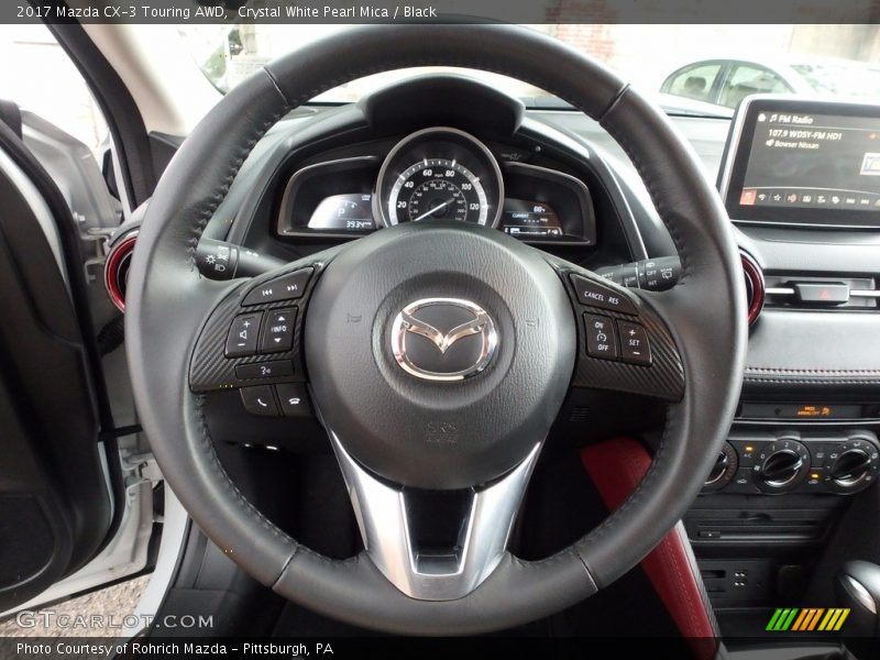 Crystal White Pearl Mica / Black 2017 Mazda CX-3 Touring AWD