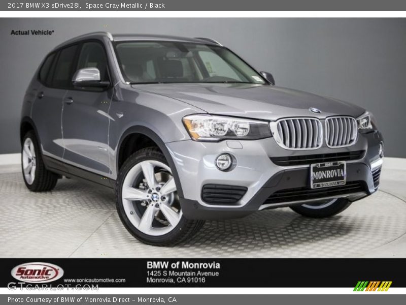 Space Gray Metallic / Black 2017 BMW X3 sDrive28i