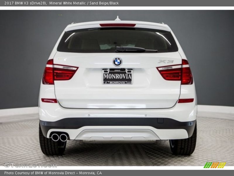 Mineral White Metallic / Sand Beige/Black 2017 BMW X3 sDrive28i