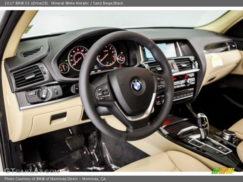 Mineral White Metallic / Sand Beige/Black 2017 BMW X3 sDrive28i