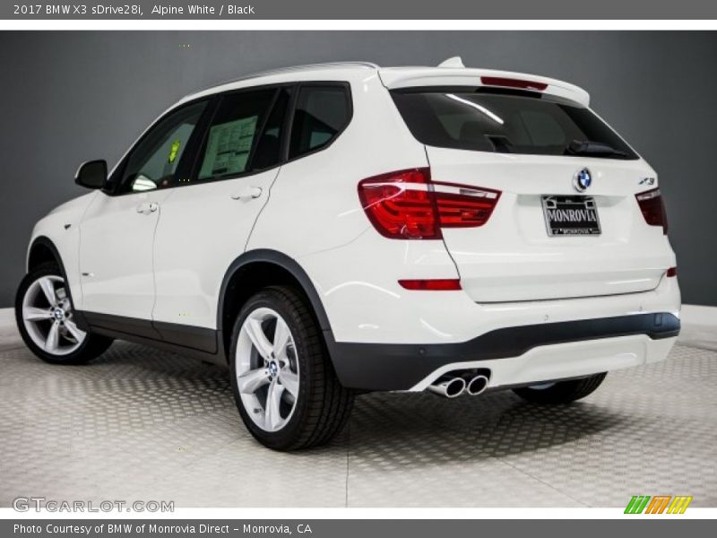 Alpine White / Black 2017 BMW X3 sDrive28i
