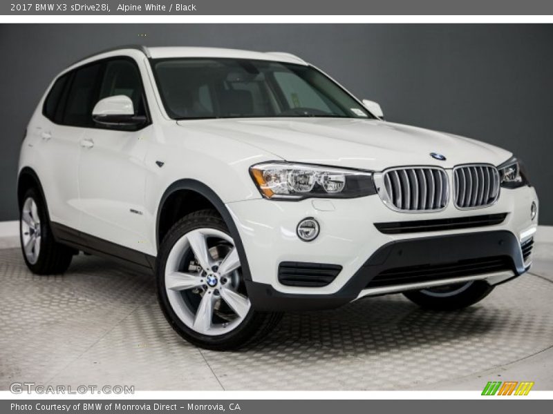 Alpine White / Black 2017 BMW X3 sDrive28i