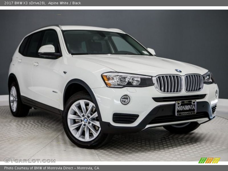Alpine White / Black 2017 BMW X3 sDrive28i
